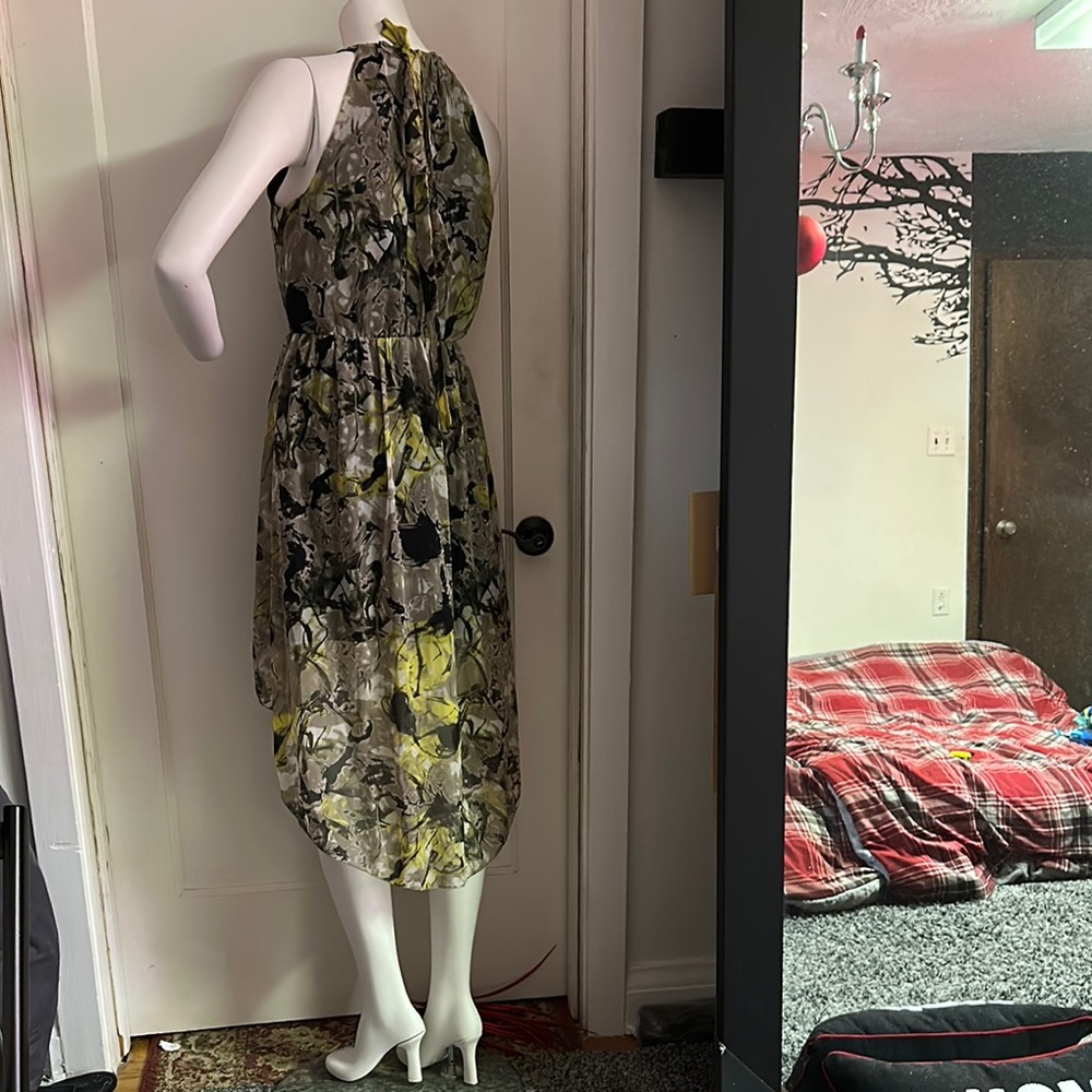 Gorgeous Vero Moda Yellow brown green Black asymmetrical high low sexy Sundress